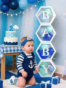 Boîte à ballons transparente en plastique pour la fête <span class=keywords><strong>de</strong></span> naissance, les anniversaires et les mariages, décorations personnalisées avec nom, accessoires <span class=keywords><strong>de</strong></span> photographie <span class=keywords><strong>de</strong></span> fond - Product Image 5