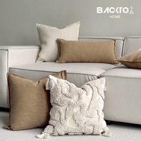 Designer brodé Boho canapé oreiller housse de coussin coton lin moderne luxe macramé taie d'oreiller salon décor à la maison