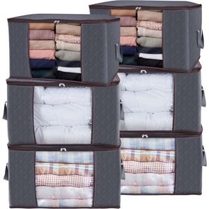 Cajas de Almacenamiento Plegables Modernas de Tela No Tejida de 120g para Ropa, Organizador de Ropa, Bolsas de Almacenamiento para Edredones - Product Image 3
