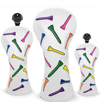 ASL GOLF Housses de tête de club de golf imperméables et légères, entièrement sublimées, personnalisables avec motif imprimé, ajustement en tricot hautement élastique