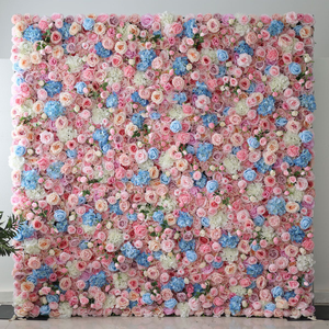 Rose artificielle de mur de fleurs 5D/8D personnalisée de haute qualité pour la décoration de mariage fond de scène anniversaire - Product Image 3