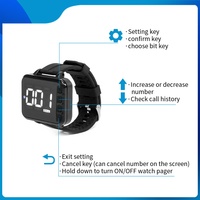 Usine directe restaurant téléavertisseur système d'appel sans fil serveur système d'appel avec montre-bracelet horloge