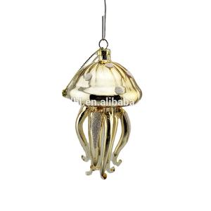 Precio de fábrica de artesanía de vidrio medusas adornos de árbol de Navidad Decoración - Product Image 4
