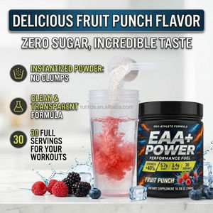 Poudre d'acides aminés EAA BCAA, électrolytes, créatine, complément nutritionnel sportif pour la croissance musculaire et l'endurance des adultes, femmes et hommes - Product Image 4