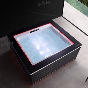 Baiyao Nouveau Style Autoportant <span class=keywords><strong>Bulle</strong></span> D'air Acrylique Jacuzzier 4 Personnes <span class=keywords><strong>Pour</strong></span> Famille Maison Baignoire Intérieur Whirlpool Spa <span class=keywords><strong>Pour</strong></span> Salle De Bains - Product Image 1