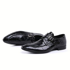 Chaussures décontractées à plateforme de haute qualité au design classique pour hommes, en cuir véritable, chaussures décontractées pour affaires, chaussures en cuir brillant pour hommes - Product Image 4