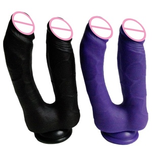 ของเล่นทางเพศสำหรับผู้หญิง ทำจากซิลิโคนเสมือนจริง แบบสอดใส่สองช่อง พร้อมจุกดูดสุญญากาศ แข็งแรง นุ่ม สบาย - Product Image 2