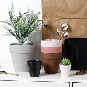 4 "5" 6 "vasi da fiori in ceramica di colore vasi per fioriera in ceramica vaso in Terracotta con vassoio in oro per la decorazione domestica - Product Image 2