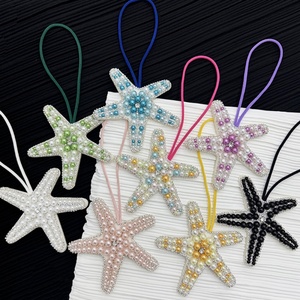 Tùy Chỉnh Ngọc Trai Rhinestone Sao Biển Động Vật Biển Đính Cườm Vá Vali Túi Handmade Trang Trí Mặt Dây Chuyền - Product Image 1