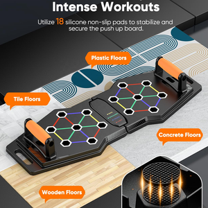 Mr đa chức năng tập luyện tại nhà Thiết bị Pilates Bar với có thể gập lại push up kháng ban nhạc cho trên sức mạnh cơ thể đào tạo - Product Image 3