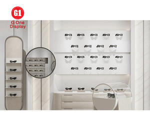 High Quality Commercial Shop Fitting Custom Wooden Glasses Display <b>Shelf</b> Eyewear Showcase with LED Lighted - Product Image 3