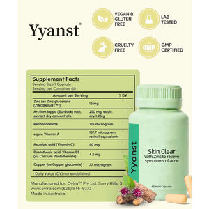 Cápsulas de alta calidad de marca privada con raíz de bardana y vitaminas A, C y B5 para combatir la inflamación de la piel y reparar la barrera cutánea. - Product Image 2