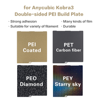Untuk Anycubic Kobra 3 Combo Build Plate Kobra3 Lembaran Baja Pegas K3 PEO PET PEY Lembaran Dua Sisi Kobra 2/Pro/Neo Pei Plate
