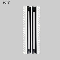 Grille de sortie d'air de climatisation centrale en alliage d'aluminium durable, forme rectangulaire, design encastré pour CVC