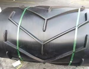 Içbükey balıksırtı desen v-şekli ile kauçuk konveyör bant nokta tipi çapraz ark çeşitli kesme - Product Image 3