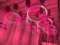 Anneau LED cinétique avec treuil DMX Led lumière dynamique Club Bar éclairage cinétique faisceau de levage Club plafonnier