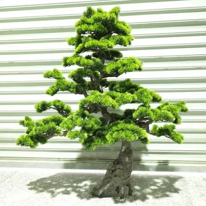 Árbol de pino Artificial para escritorio, bonsái