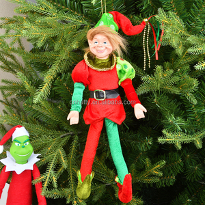 Poupée elfe de Noël de 14,5 pouces, jouet elfe pour enfants ou décoration, mini-poupées elfes, petits elfes pour étagères avec jambes pendantes, poupée de Noël - Product Image 2