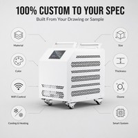 Refroidisseur d'eau domestique 0,8 CV à refroidissement par eau avec compresseur, refroidissement rapide, 110V/220V, facile à utiliser pour bain froid extérieur