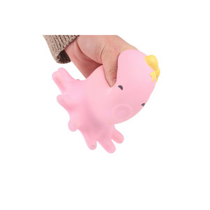 Cute Pink Octopus Silicone Toy With Yellow <b>Bow</b> Soft Slow Rebound Promotional <b>Gift</b> - Product Image 5