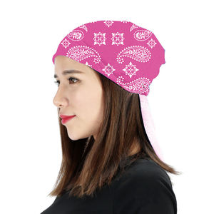 Poliéster Tubo sin costuras Sombreros Multifuncional Rosa Paisley Bandana - Product Image 6