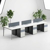 Bureau de travail moderne LIWEI, spacieux, ergonomique, écologique, durable, en bois, avec cloisons modulaires, pour 2 à 6 personnes, bureau ouvert