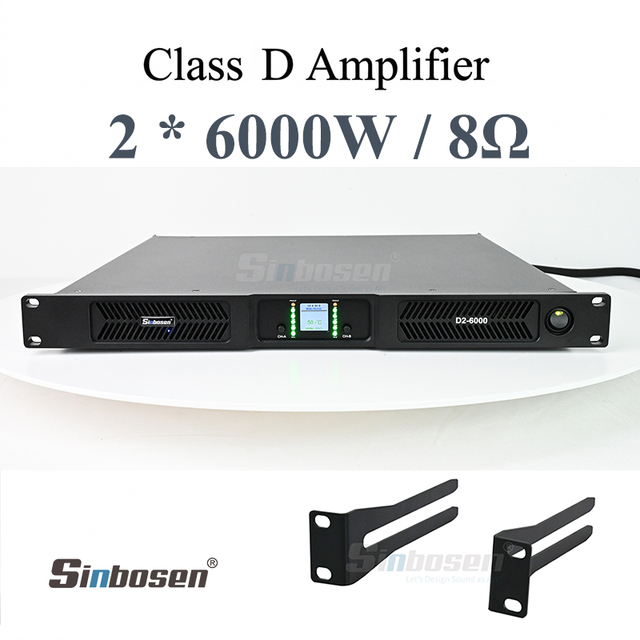 OEM Custom High Power 6000W Class D Professional Power Amplifier 2-Channel for Large Venue Stadium Audio
