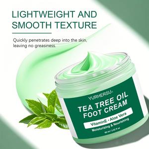YURHERSU vente en gros de crème pour les pieds bio Peeling élimination des peaux mortes soin des pieds huile d'arbre à thé crème pour les pieds crème hydratante - Product Image 4