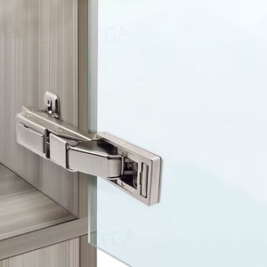 Non-Opening Frameless Iron Glass <b>Door</b> <b>Mirror</b> Cabinet Hinge 110 Degree Soft Closing Furniture Hinges for Kitchen & Hospital Use - Product Image 1