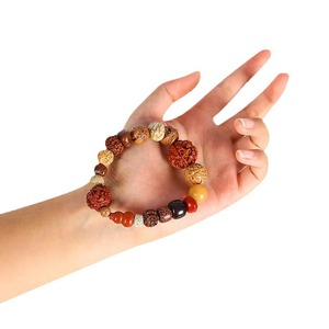 Bodhi Seed <b>Bracelet</b> 18 Beads Unisex Gift Jewelry Multi Treasure Buddhist Beads - Product Image 5