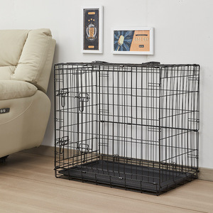 <span class=keywords><strong>Cage</strong></span> pour animaux de compagnie pliable multifonctionnelle à double porte en fil métallique pour chiens et chats - Product Image 1
