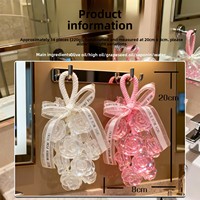 Sabun Tangan Kristal Mawar Transparan Padat Buatan Tangan dengan Minyak Kelapa Melembapkan dan Menyegarkan, Bentuk Rumbai Anggur, Set Kotak Hadiah