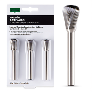 Fresa Rotativa Combinada de Carburo Sólido en Forma de Cono Invertido 12.7 mm D1 6 mm D2 para Herramientas de Corte y Conformado de Precisión - Product Image 2