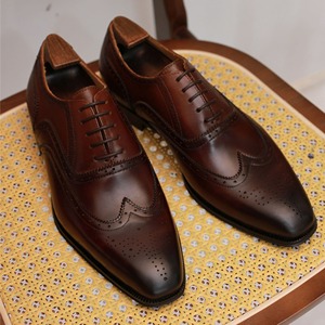 Chaussures Oxford Brogue Homme Britanniques à Lacets Carrés, Légères, Antidérapantes, Respirantes, Décontractées et Formelles, à Trois Pièces, pour la Vente en Gros - Product Image 2