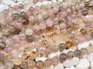 ลูกปัดเพชรเฮอร์คิเมอร์สีรุ้งธรรมชาติ รูปทรงกลมเรียบ ขนาด 6 มม. 8 มม. 10 มม. สำหรับทำเครื่องประดับ - Product Image 1