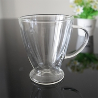 Verre élégant à double paroi de 300 ml, isolé pour le chaud et le froid, idéal pour servir le café, le thé et les lattes