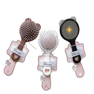 หวีผมพร้อมกระจก ขนาดใหญ่ ซี่หวีทำจากไนลอน สำหรับใช้ในบ้าน - Product Image 4