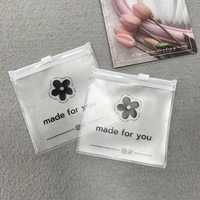 Mini bolsas con cierre de cremallera para joyería con logotipo, bolsa de plástico transparente de PVC personalizada para pendientes, embalaje de pulsera