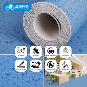 Rollo de Suelo Vinílico de PVC Comercial Impermeable - Product Image 1