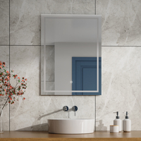 Miroir intelligent LED de salle de bain avec éclairage latéral, système Android 2022, vente chaude, indice IP44, design populaire, blanc croisé, idéal pour les entreprises
