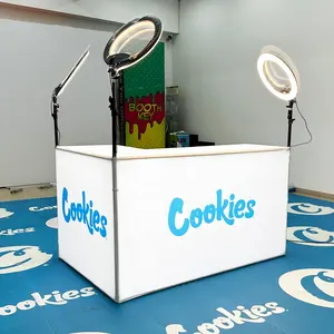 6ft Portable Backlit Aluminum Trade Show Counter Advertising Booth Exhibition Light Weight Reusable Promotion Display Tables