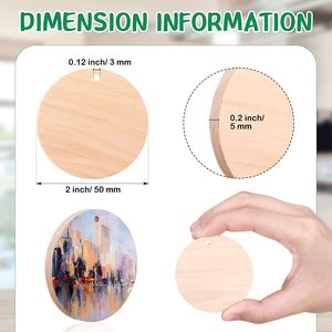 25 Stuks Onafgewerkte Hartvorm Grenen Houtsnippers Gepolijst Bord Ambacht Uitsnijden Van Cirkels Hout Slice Board - Product Image 5