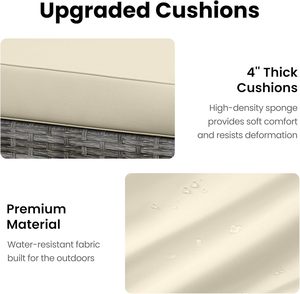 Meubles en rotin de haute qualité à prix abordable avec coussins confortables et imperméables pour se détendre au bord de la piscine ou dans le jardin - Product Image 3