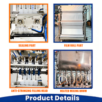 Machine de remplissage et de scellage multi-voies pour sachets de sauce tomate 10g 20g 50g 100g, scellage 4 côtés, machine d'emballage VFFS 2 4 6 8 10 voies