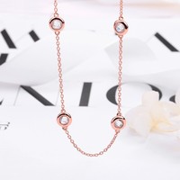 Fabricant de bijoux, collier en argent sterling 925 avec zircone pour femmes, design tendance, pendentif