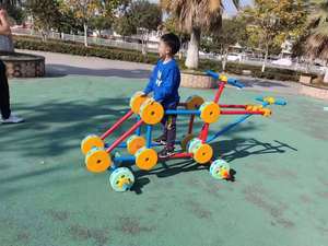Kit <span class=keywords><strong>de</strong></span> parcours d'obstacles modulaire en plastique pour enfants, ensemble <span class=keywords><strong>de</strong></span> jeu d'entraînement à l'équilibre, équipement d'activité <span class=keywords><strong>physique</strong></span> à assembler - Product Image 2