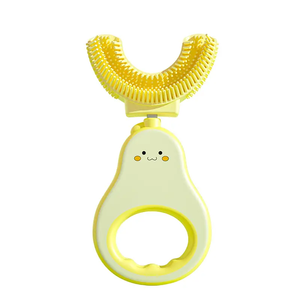 Tête de brosse à dents en silicone de qualité alimentaire brosse à dents nettoyante à 360 degrés pour enfants brosse à dents extra douce en forme de U pour enfants - Product Image 3