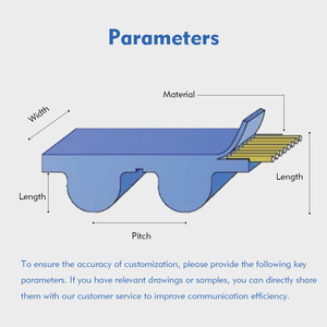 Cdriva sabuk waktu tanpa batas putih <span class=keywords><strong>PU</strong></span> presisi tinggi untuk mesin CNC/mesin cetak 3D/konveyor industri - Product Image 3
