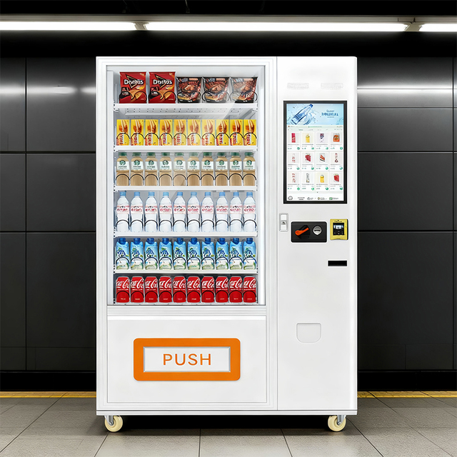 Floor Standing Smart Retail Vending Machine Touchless Payment Coin Credit Card Automatic Snack Beverage Vender