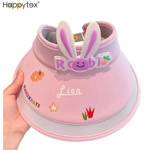 2024 enfants crème <span class=keywords><strong>solaire</strong></span> chapeau été vide haut Protection UV bébé parasol chapeau respirant fille mignon soleil enfants chapeaux lapin conception - Product Image 4